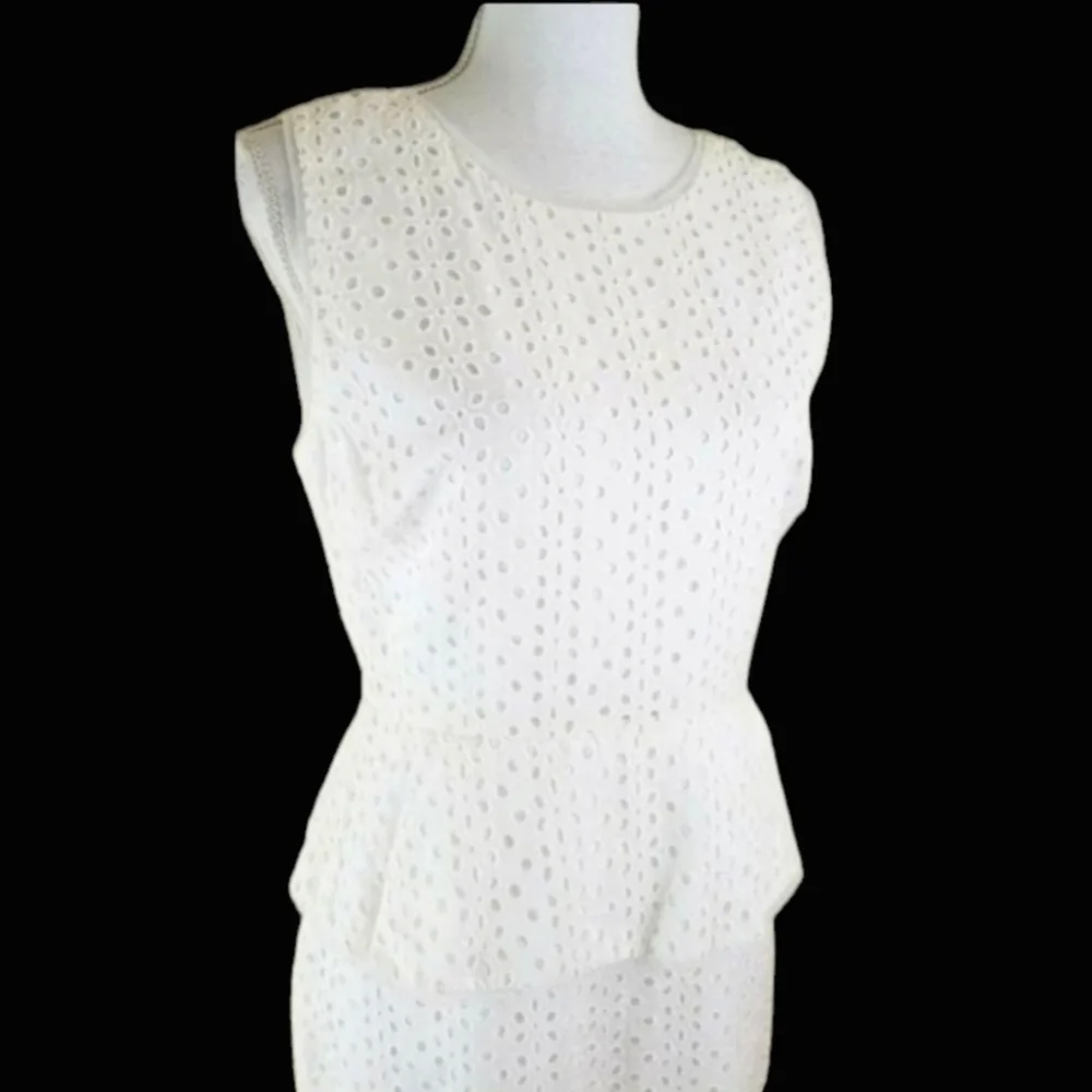 Max & Cleo~Women's Size 8~White Lace A-Line Career Ware to Work Dress NWT $128.0